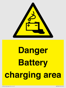 Danger Battery charging area